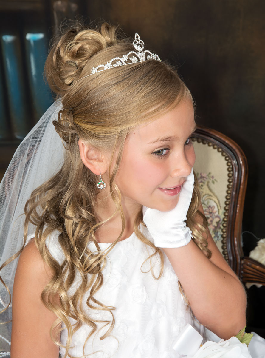 Organza First Communion Dress with Intricate Embroidery 