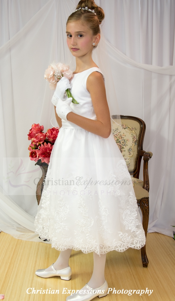 Lace and Organza First Communion Dress