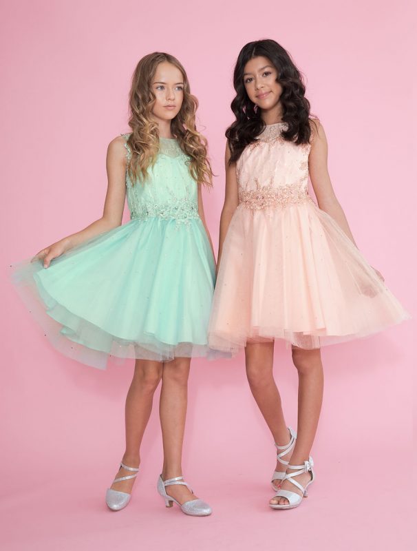 Girls Pageant Dress Tulle with Lace Accents – FirstCommunions.com