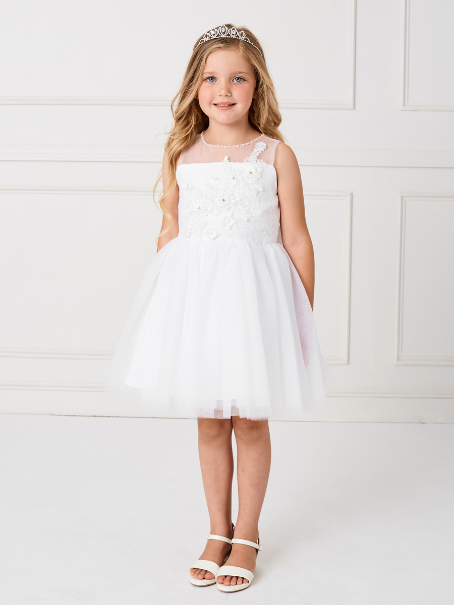 First Communion Dress With Short Bell Sleeves Buy First Communion ...
