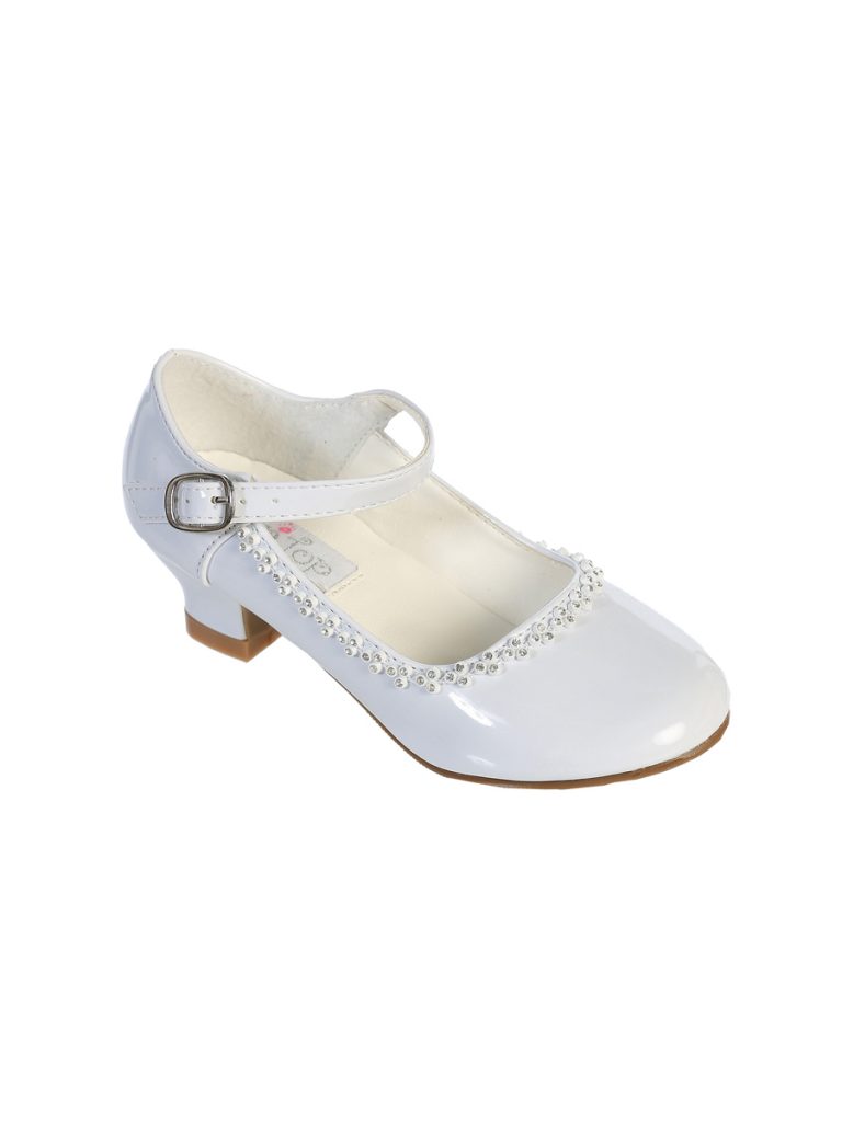 Mary Jane First Communion Shoes with Heels and Rhinestones | Buy First ...