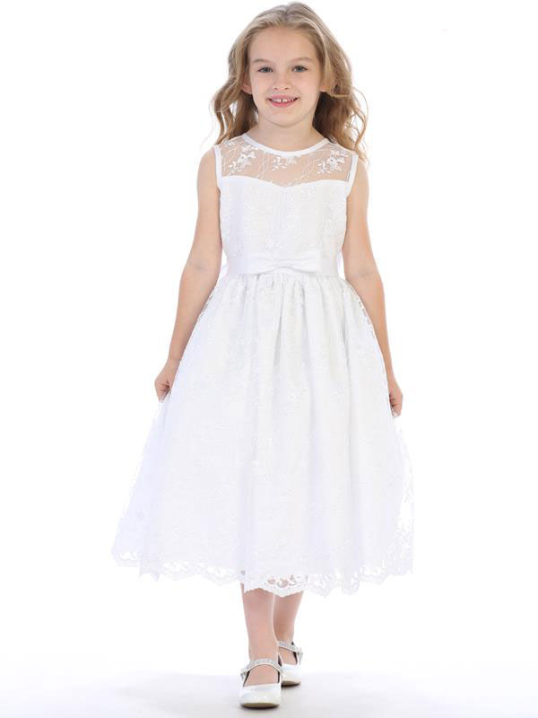 Lace First Communion Dress with Layered Ruffles | Lace First Communion ...